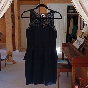 Lace Top Peplum Dress